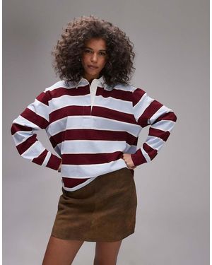 ARKET Polo A Rayas Multicolores De Manga Larga Y Estilo Rugby De