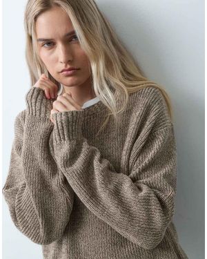 Gap Oversized Knit Textured Jumper - Brown