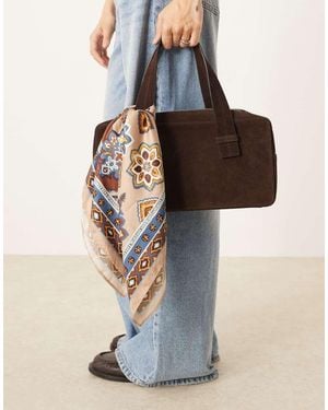 Mango Pañuelo Estampado Para Bolso De - Marrón