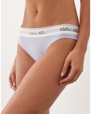 Calvin Klein Signature Logo Thong - Brown