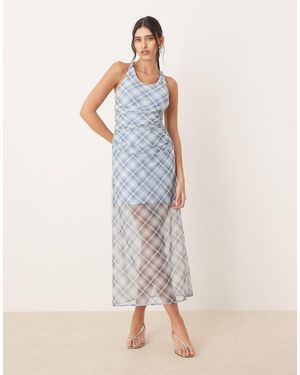 Abercrombie & Fitch Mesh Racerback Maxi Dress - Multicolour