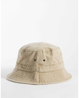 ASOS Washed Bucket Hat - Natural
