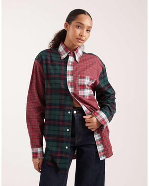 Tommy Hilfiger Tommy Girl Tartan Patchwork Shirt - Blue