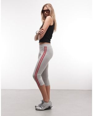 Collusion Pantalones De Campana Capri Gris Jaspeado