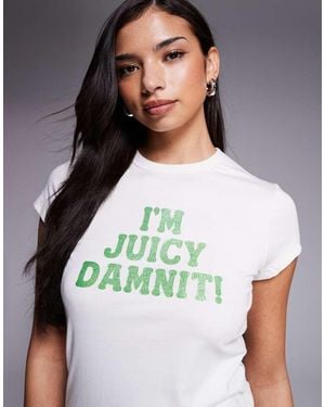 Juicy Couture Hilton I'M Juicy Logo T-Shirt - Green