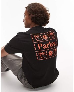 Parlez Ardor Motif Back T-shirt - Black