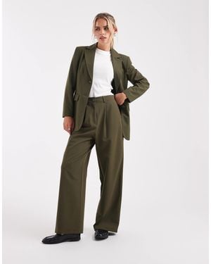 Miss Selfridge Tailored Wide Leg Trouser - Natural