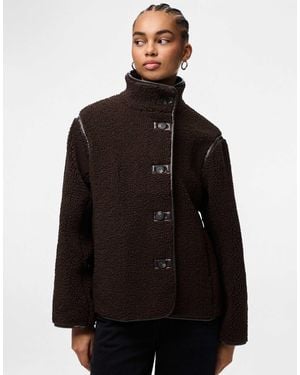 Pieces – teddy-jacke - Schwarz