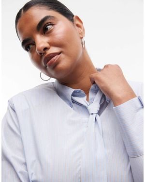 ASOS Asos Design Curve Shirt With Tie - White