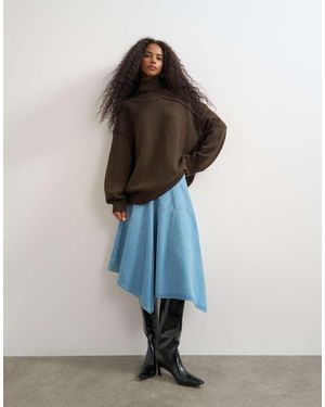 TOPSHOP Gebreide Trui Van Wolmix Met Hoge Hals - Rood