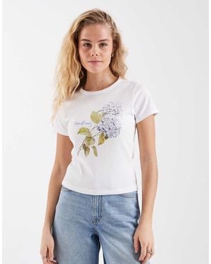 House Of Sunny Hydrangea Baby Tee - White