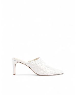 NA-KD Woven Mules - White