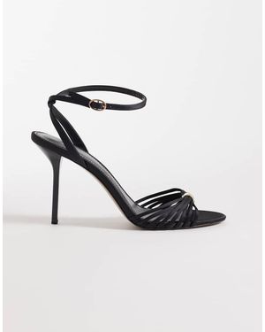 Mango High Weaved Embelishment Heel - White