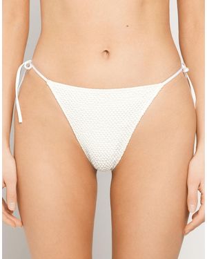 Tezenis Piqué Wave Tie Brazilian Bikini Bottoms - Natural