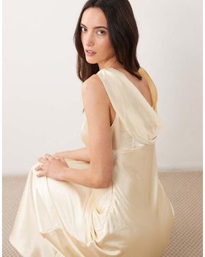True Decadence Cowl-Back Maxi Dress - Natural