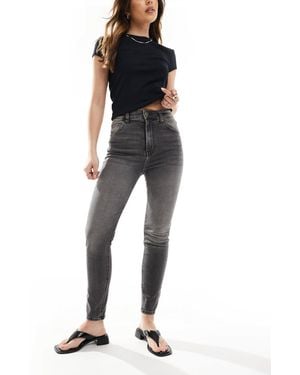 Pull&Bear High Rise Skinny Jeans - Black