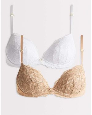 Ann Summers Pack De 2 Sujetadores De Escotados Con Relleno De Encaje Sexy Lace De - Neutro
