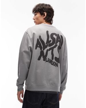 AllSaints – orlando – sweatshirt - Grau