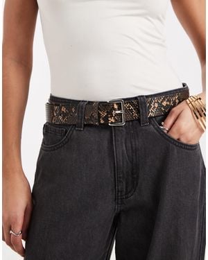 Mango Teen Skinny Belt - Black