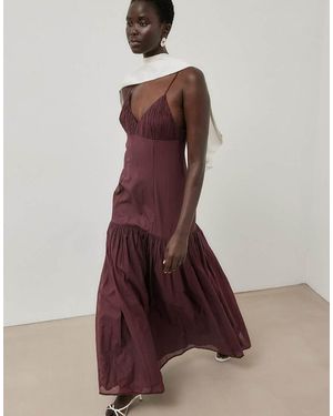 NA-KD Gathered Strap Dress - Brown