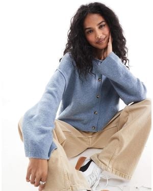 Pull&Bear Cozy Knitted Cardigan - Blue