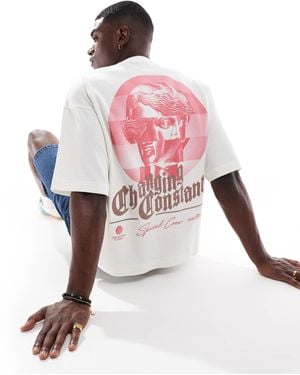 Pull&Bear Back Graphic T-shirt - Pink