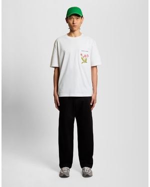 Lyle & Scott Ss T-Shirts Floral Embroidered T-Shirt - White