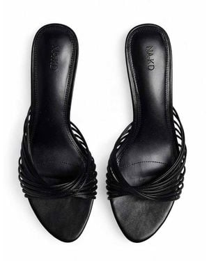 NA-KD Strappy Mules - Black
