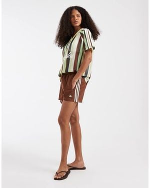 adidas Originals Crochet 3 Stripe Shorts - White