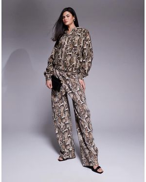 AFRM Ryan Cotton Barrel Tracksuit Bottoms Co-ord - Natural