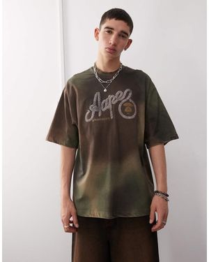 Aape By A Bathing Ape Camiseta Con Estampado De Camuflaje De - Marrón