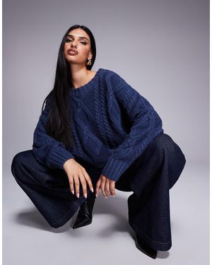Princess Polly – zopfstrickpullover - Blau
