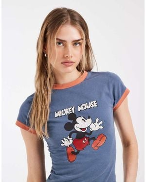 ASOS X Disney T-shirt With Mickey Print - Blue