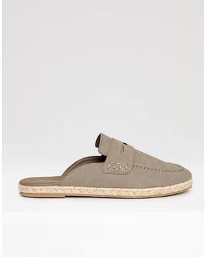 Threadbare Faux Suede Penny Loafer Sandals - White