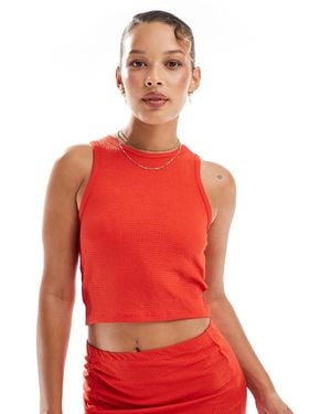 Vero Moda Textured Jersey Beach Cropped Top