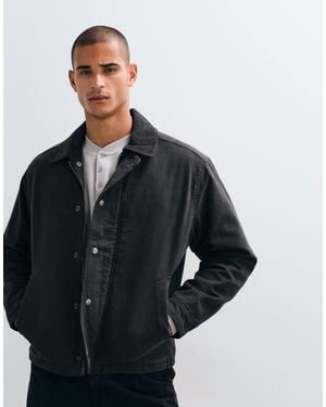 Abercrombie & Fitch Worker-jacke aus canvas mit reißverschluss - Schwarz