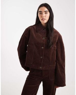 ASOS Cord Jacket Co-Ord - Brown
