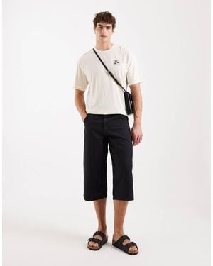 Redefined Rebel Eddie Loose Fit Long Line Shorts - Natural