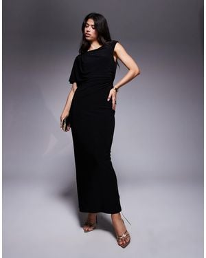 Forever New Asymmetric Open Back Jersey Maxi Dress - Black