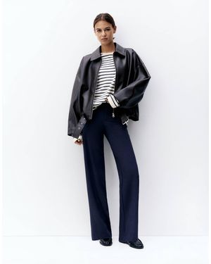 Pull&Bear Tall pantalon droit habillé - Bleu