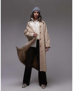 TOPSHOP Gabardina De Estilo Años 90 De -Neutro - Gris