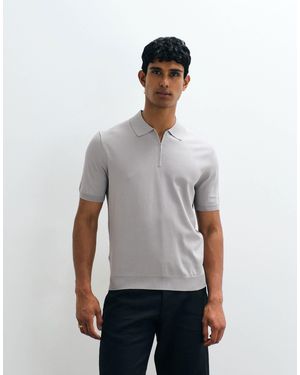 Mango Quarter Zip T-shirt - Gray
