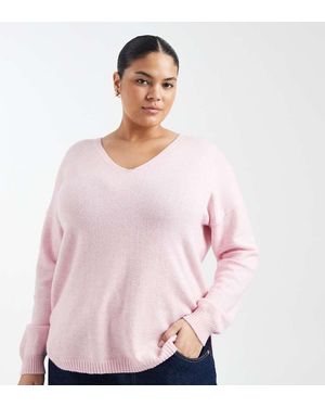 ONLY V-neck Jumper - Pink