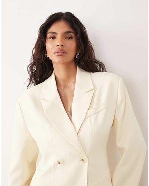 Gina Tricot Shaped Blazer - Natural