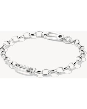 Thomas Sabo Pulsera Plateada De Cadena De Eslabones Para Charms De - Neutro
