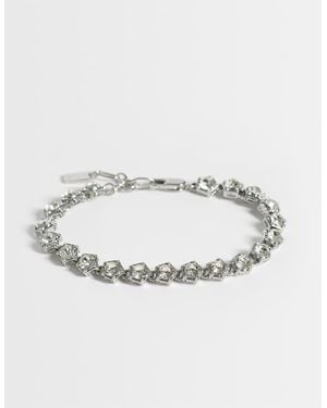 ASOS Crystal Stone Set Bracelet - Metallic