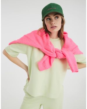 River Island Camiseta Verde De Corte Cuadrado De - Rosa
