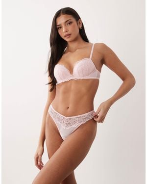 Ann Summers Sexy Lace Lingerie Thong - Natural