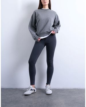 Topshop Hourglass Joni Skinny High Rise Jeans - Gray
