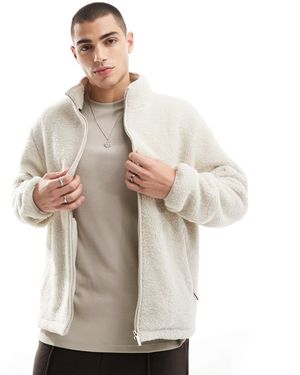 Threadbare – teddyfleece-jacke - Natur